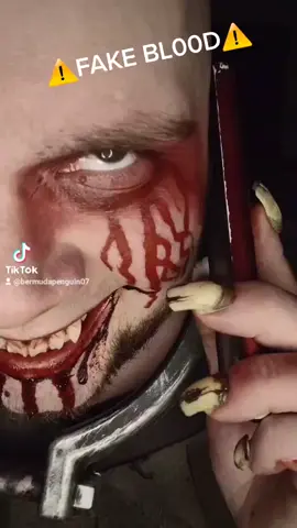 ⚠️FAKE BL00D⚠️ Reposting an old video to try something. #fyp #horror #horroroc #oc #occosplay #maniqe #acting