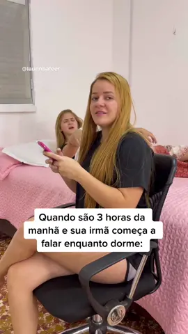 Só minha irmã que fala dormindo? 😳😂 @ligialaiany #irmas #humor #comedia ib: @irmaosscribel