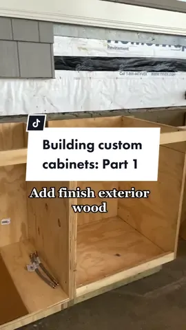 PART 1 of custom cabinets 🔨 #diyprojects #homeproject #patio #patiomakeover #buildityourself #outdoorkitchen #diyhome