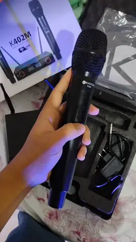 Quem sonha alcança♥️🥺 meu primeiro microfone sem fio finalmente! #microfone #kadosh #artista #vocal #cantor #microfonenaboca