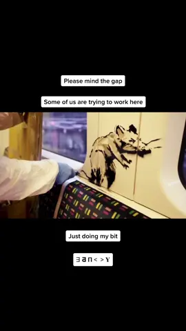 Banksy ‘cleaner’ at work on London Underground tube #streetart #banskystreetart #banksy #graffiti #graffitiforyou #supportupandcomingartists