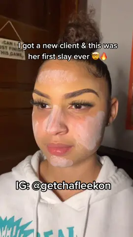 Her very first time getting her makeup done she LOVED it🥰😭🤞🏻 IG:@getchafleekon #viral #makeuptiktok #clientmakeup #fypシ  #makeuptransformation