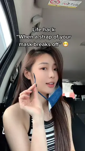 If you only have one piece of mask with you at the moment 🤭 Dont panic try this ✨🌈 #fyp #foryou #foryoupage #staysafe #FMCO