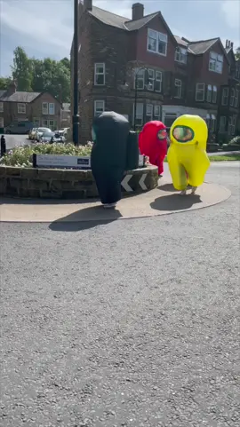 They're coming...! #AmongUs #amongusvideo #amongusfunny #costume #inflatablecostume #imposter #sus