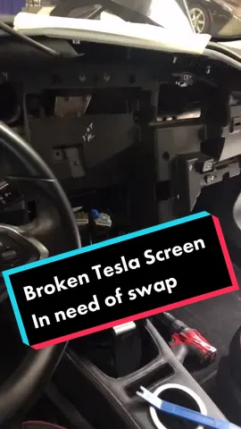 This Tesla screen was reporting some issues so we dove into it and swapped it out. #tesla #grubermotors #ev #electric #broken #foryoupage #foryou #fy