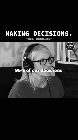 Mel Robbins drops some wisdom about how me make decisions. #melrobbins