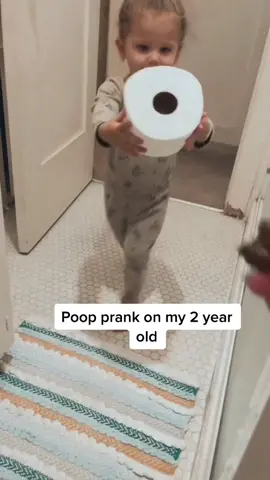She went to tell on me to her dad, such a narc 😭😭 #poopprankonkids #poopprankchallenge #toddlersoftiktok #fyp