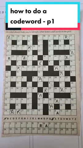 how to do a codeword- part 1! #puzzles #codeword #crossword #sudoku