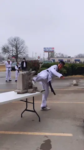 A nice day for breaking bricks. 😤 #taekwondo #martialarts #breakingbricks #sidekick