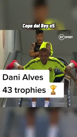 Dani Alves has won 43 trophies as a pro, more than ANYONE else 🤯🥇 #danialves #tokyo2020 #olympics #brazil #barca #juventus #psg #football