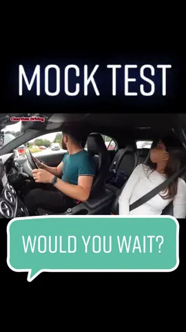 I see experienced drivers do this a lot, but it is safe? Would you wait? #driving #lesson #mock #test #fail #serious #fault