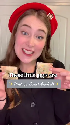 I need 10000!!! They smell so good 💕 #vintage #vintagefind #LearnOnTikTok #fashionhistory #scentsachets #50s #1950s #vintagefind