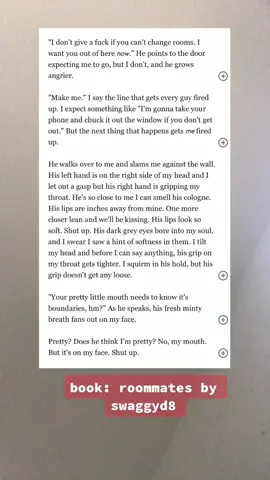 BOOK: ROMMATES BY SWAGGYD8 #fyp #wattpad #spicy #enemiestolovers #bookreccomendations #wattpadstories #spicybooks #hot #posessive