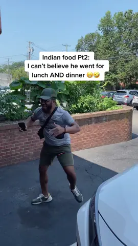 This time he had goat vindaloo + butter chicken 😁🤣 #lingandlamb #indianfood #india #food #couple #fypシ