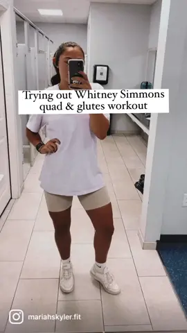 WHITNEY SIMMONS quad & glute lift got my legs on fire!!❤️‍🔥 @whitneyysimmons  thank you for the burn sister😭 wearing: @gymshark @pacsun #GymTok #fyp