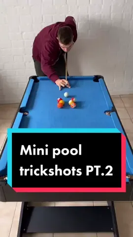 1st one took me ages 😅 Part 2 🤙 #8ball #pooltrickshots #minipool #minipooltable #trickshots