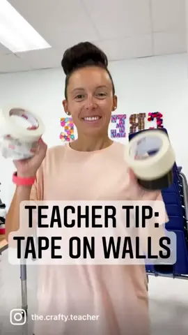 Teacher Tip: Keeping things on walls. #teachersfollowteachers #tftpickme @teachersfollowteachers #teachersoftiktok #teachertip