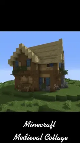 Building a medieval cottage in Minecraft | Fiki & Biki | #Minecraft  #minecraftbuilding  #minecraftbuild  #minecrafttiktok #minecraftyoutuber
