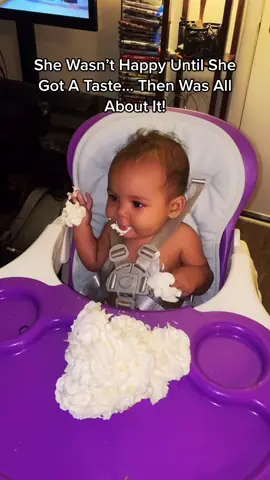 She Likes Whip Cream 🤍 #fypシ #baby #babytok #whipcreamchallenge #trending #babytiktok