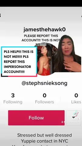 IMPERSONATOR🚨 @TikTok can you pls fix? #sos #pls #fix #help #finance #investment #banking #analyst #nyc #fypシ #katespadenyonthemove #ArmaniMyWay #ugh