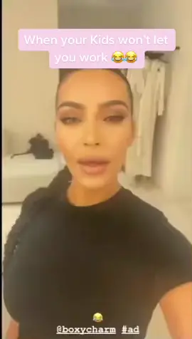 Even #kimkardashian can’t escape her kids  when she works! Also, North’s imitation of Kim, hilarious! 🤣🙌 #kimkardashionwest #northwest #workingmoms #fypシ #boxycharm