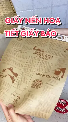 Giấy nến gói bánh, lót nồi chiên hoạ tiết giấy báo thấm dầu 😝#giadungthongminh #giadungtienich #giaynen