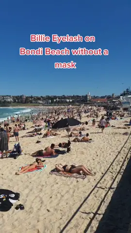 Billie Elish one Bondi Beach #billieeilish #billie #mask #SydneyLockdown #bondibeach #bondi #fyp #fypシ #foryou