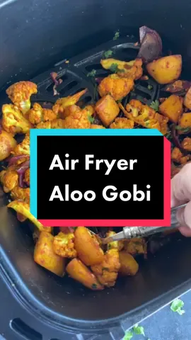 Air Fryer Aloo Gobi! So quick & easy! 🙌 #indianfood #indianrecipes #foryourpage #fypシ #veganrecipes #vegetarianrecipe #fyp