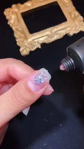 Mix 2 gel for create new fake nail 💞😘