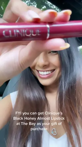 PSA! We have Clinique’s Black Honey Almost Lipstick in your gift with purchase until September 25th 🙌💄Better hurry 🏃‍♀️ #TheBay #BlackHoneyLipstick