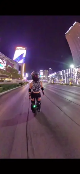 Sin City Speed Run 🌃 #euc #lasvegas #motogirl #unicycle