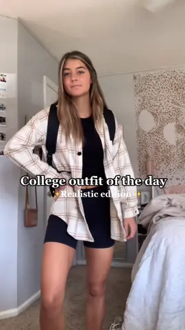 My college morning outfit of the day for class 📚🤍 shop @honeyplumclothing to find this cute shacket perfect for transitioning to fall! #fyp #collegeoutfit #falloutfits #ThatCloseMessenger