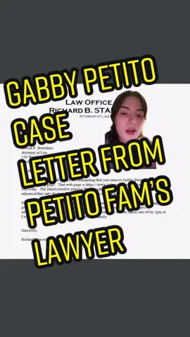 new letter from the petito family’s lawyer to the laundrie family’s lawyer #gabbypetito #gabbypetitoupdate #gabbypetitocase #truecrime #news