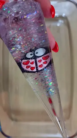 #sparkling #glitter #pipingbags #glitter #colores #slime #satisfyingvideos #oddlysatisfying #relaxing #slimee #ladybug #slime #red