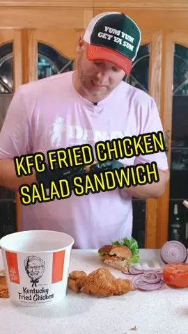 KFC Fried chicken salad! #seasonforareason #reasontoseason #danosseasoning #breastcancerawareness💕 #kfc #chicken
