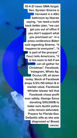 #newsgmaforgot #newsreporter #kyrstensinema #biden#facebook #georgesoros #fyp
