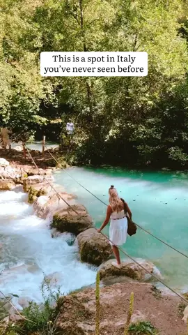 The Hidden Gem of Italy😍📍Location at the end✨#tiktoktravel #fyp #tuscany #travelitaly #italy #waterfall #travel #adventuretravel
