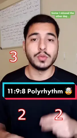 11 against 9 against 8 polyrhythm  #music #rhythm #musictheory #fyp #foryou #polyrhythms #foryoupage