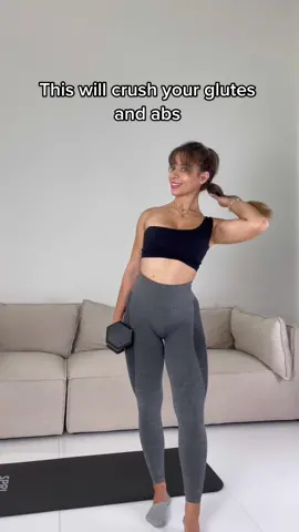 Do each exercise back to back, 4 rounds total! #homeworkout #fitnesstips #glutesworkout #abs #fitnessroutine #hiit #workoutchallenge #foryou