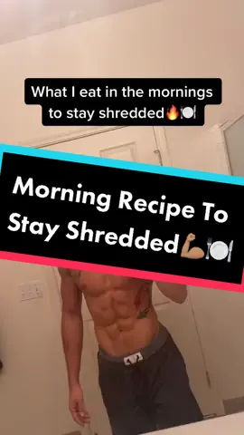 What I eat in the mornings to stay shredded🔥 (Easy & quick to make!) #healthyrecipes #breakfast #meals #Fitness #healthtips #fyp