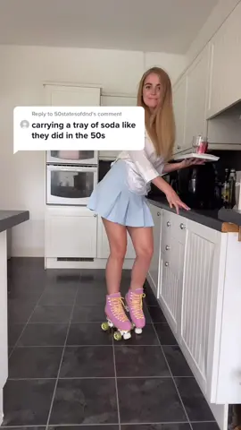 Reply to @50statesofdnd  I have the funniest fail from this - shall I post it? 😅 #strut #rollerskating #edamamechallenge #50sdiner #foryou #fyp