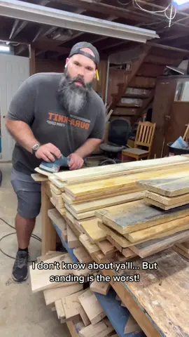 #woodworking #woodshop #OneSliceChallenge #sanding #beard #beards #fyp #woodtok