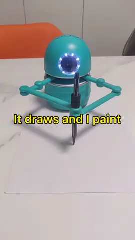 It draws and I paint#toy #robot #toys #forkids #goodthing #fyp #paint