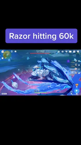 Razor hitting 24-60k normals 💜🐺 #razor #GenshinImpact #genshinrazor #razorbuild #razordamage #gaming #genshin #razormain