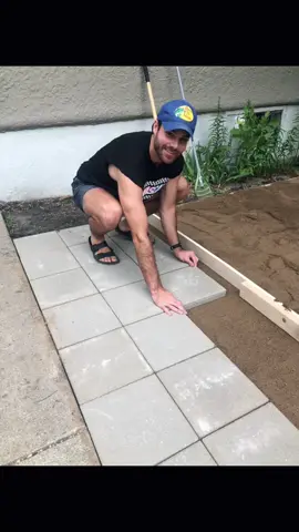 TADA!!!! We have a patio!!!! @homedepot #DIY #houseproject #homedepot #patiomakeover