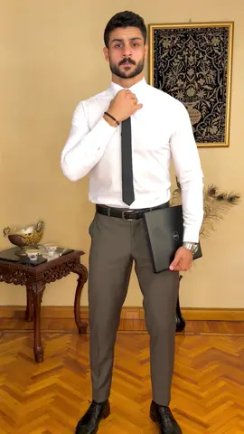 Late for the meeting? Well don't worry, black tie with white shirt on any dark pants, and surprise you are now ready and stylish✌🏻#gebtleman #fyp