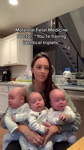 Honestly, didn’t even know identical triplets were a thing… 🤯 #triplets #pregnancy #highriskpregnancy #identicaltriplets #mybabies #babiesoftiktok