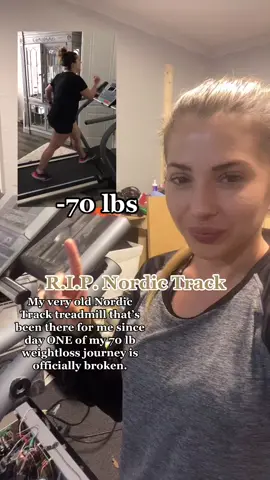 R.I.P. we’ve had some great times together #weightlossjouney #treadmill