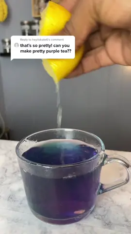 Reply to @heyitskate6  Lavender Pea Flower tea with lemon and honey 💜 what’s next?
