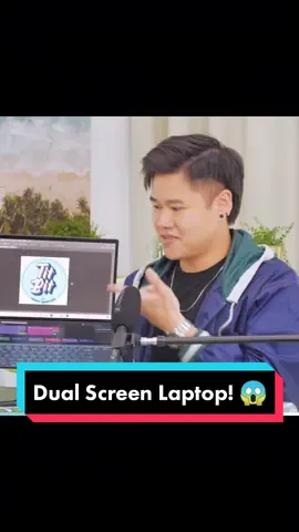 Dual Screen Laptop! 😮 #fyp #fypシ #foryou #foryoupage #tiktoksg #singapore #podcast #talk #tech #laptop  #tropicmonsters #tropictitbit